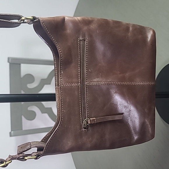 Born Brown Leather Shoulder Bag With Adjustable Strap For Crossbody - Picture 4 of 11